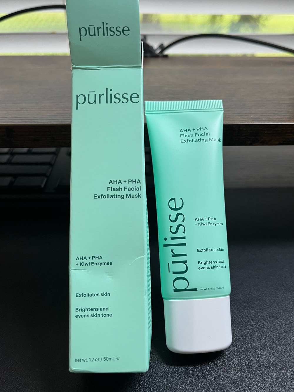 purlisse Mint Green AHA + PHA Flash Facial Exfoliating Mask
